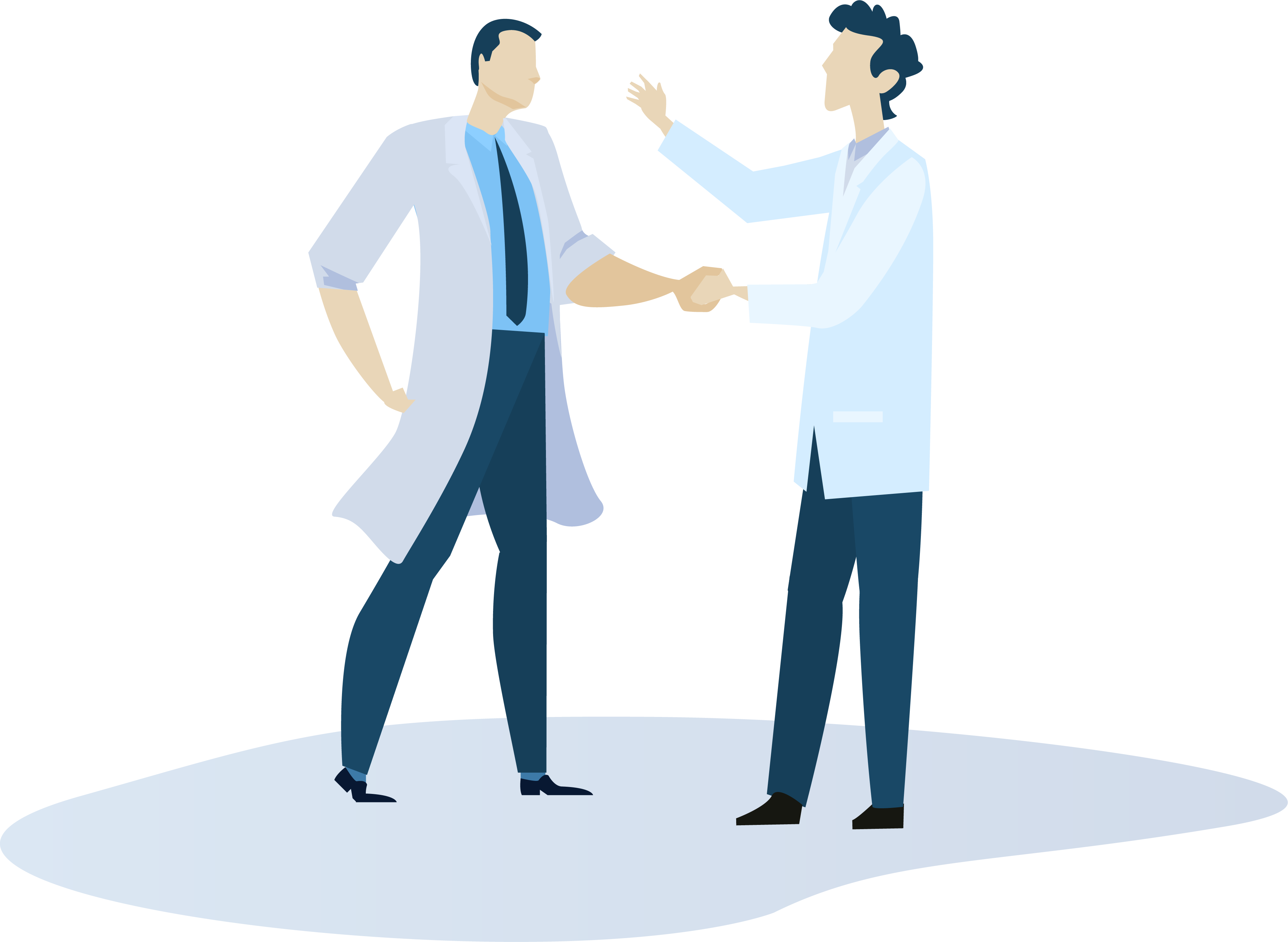 doctors shaking hands illustration